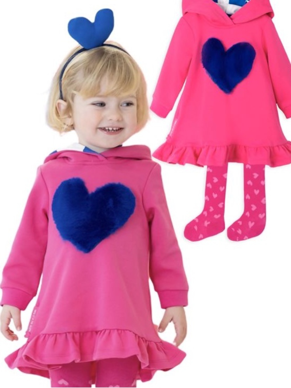 Agatha Ruiz de la Prada baby pink hooded dress size 12 months
